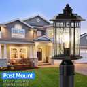 DASTOR 2 Pack Dusk to Dawn Outdoor Post Lights, Outdoor Lamp Post Light with Pier Mount Base, Waterproof Aluminum Post Outdoor Lighting for Garden Patio Pathway