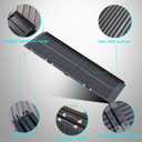 WHALEMOTOR Black Portable Wheelchair Ramp, 8FT No-sew Non-Slip Aluminum Wheelchair Ramp, Folding Portable Wheelchair Ramps for Home, Weight Capacity Up to 800 LBS, Loading Dock Plates