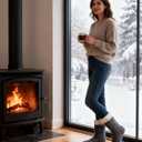 cosyone1997 Women's Fuzzy Slipper Socks with Non-slip Grippers, Cozy & Unique Gifts (Grey)