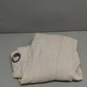 NICETOWN Natural Linen Curtains 84 inch Long 2 Panels Set, Grommet Top Thick Linen Burlap Semi Sheer Vertical Drapes Privacy Assured with Light Filtering for Bedroom/Living Room, W55 x L84