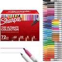 Sharpie Permanent Markers, Ultimate Collection, Ultra Fine And Fine Tip Markers, Assorted Colors, 72 Count - Classroom, Teacher Supplies, Arts & Crafts, Bulk Marker Set