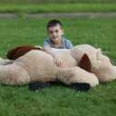 MaoGoLan 51" Giant Dog Plush, Life Size Large Stuffed Animal Dog, Fluffy and Cuddly Stuffed Puppy Stuffed Animal Throw Pillow Toy Birthday for Girls Kids