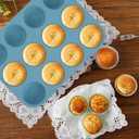 Aschef Economical 7in1 Oil-limit Nonstick Silicone Baking Ring Cake Pan Cookie Sheet Molds Tray, Heat Resistant Bakeware Tools for Muffin Loaf Bread Pizza Cupcake
