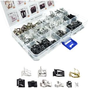 100PCS Metal Decorative Plate Spring Clip, U Clips, Used to Fix Automotive Body Panels Or Decorative Strips