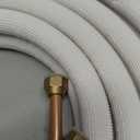 Mini Split Line 1/4" & 1/2" Insulated Copper Aluminum Line Set -16FT Copper Aluminum Pipes(1/4+1/2)