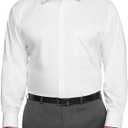 Van Heusen Men's Tall Fit Dress Shirt Ultra Wrinkle Free Flex Collar Stretch (Big and Tall) (20" Neck 37"-38" Sleeve, White)