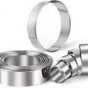 HULISEN Stainless Steel Round Cookie Biscuit Cutter Set, 11 Circle Donut Doughnut Cutter, Baking Ring Molds for Mini Cake, Scone, Pastry, Cooking, Gift Package