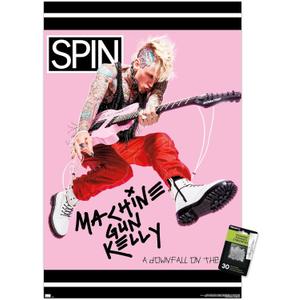 SPIN Magazine - Machine Gun Kelly 20 Wall Poster with Push Pins, 22.375" x 34"