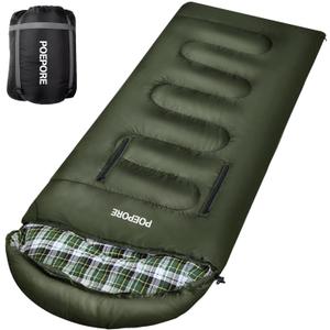 Flannel Sleeping Bag Cotton 0 Degree Cold Weather for Adults XXL Wearable Sleeping Bag 4 Seasons Waterproof with Compression Sack (86.61*31.49)