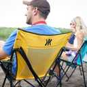 Kijaro Dual Lock Portable Camping Chairs - Versatile Outdoor Folding Sports & Lawn Chair - Locks Position Izamal Yellow, Dual Lock Feature