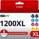1200XL Ink cartridges Compatible Replacement for Canon Maxify 1200 Ink to use with PGI-1200 MB2720 MB2320 MB2020 MB2120 MB2350 Printer (2Black, 2Cyan, 2Magenta, 2Yellow)