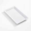 American Metalcraft MEL12 Melamine Rectangular Platter, White, 12", 6 Pcs