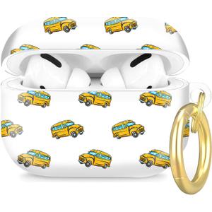 Compatible with Airpod Pro 2nd/1st Generation,Full Protection Cover for Women,Accessories Hard Case Portable & Shockproof for Airpod Pro 2nd Charging Case 2023/2022/2019(School Bus)
