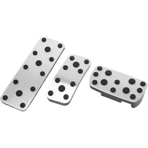3 Pcs Automatic Foot Pedal Pads Foot Accelerator Pedal Covers for Subaru Forester 2006-2018 Stainless Steel Silver Tone