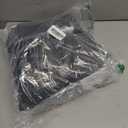 WULFUL Mens Slim Fit Suit One Button 3-Piece Blazer Dress Business Wedding Party Jacket Vest & Pant (X-Small, Black)