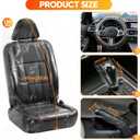 DGSL 330 PCS Disposable Car Seat Covers, Clear Plastic Vehicle Seat Protector Set Includes Wheel Covers, Gear Selector Covers and Handbrake Cover for Auto Truck Bus Accessories