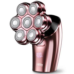 Electric Razors for Women Legs: 5-in-1 Rechargeable Body Shaver, 7D Wet & Dry Bikini Trimmer, IPX7 Waterproof Lady Hair Remover for Face Underarms Pubic, Rose Pink