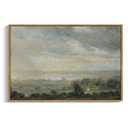 InSimSea Framed Canvas Wall Art Vintage Decor, Landscape Wall Art Home Decor, Wild Field under Sky, Modern Farmhouse Decor, Cottagecore Bedroom Kitchen Bathroom Decorations, 24"x36"