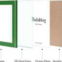 VIOLABBEY 8x10 Picture Frame Green Set of 2, 8 x 10 Picture/Photo Frame for Wall Mounted or Tabletop Display, Real Glass, Modern Style