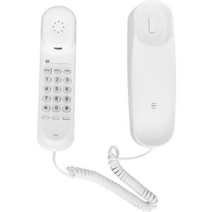 Corded Phone, Mini Corded Home Phone, No AC Power or Battery Required, Retro Novelty Telephone with Lighted Keys, Last Number Redial, Wall Mountable Landline for Home, Office, White
