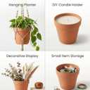 Riseuvo 6 Inch Terracotta Pots with Saucers 4 Pack Medium Clay Flower Pots with Drainage HoleClay Pot for Succulents, Cactus and Indoor Plants, Wedding Favors