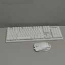 RedThunder K10 Wired Gaming Keyboard and Mouse and Wrist Rest Combo, RGB Backlit, Mechanical Feel Anti-ghosting Keyboard + 7D 7200 DPI Mice+Soft Leather Wrist Rest 3 in 1 PC Gamer Accessories(White)