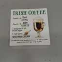 St Patrick Decor Irish Coffee Recipe Wooden Box Sign, Coffee Bar Tabletop Decor for Kitchen Counter Shelf, Farmhouse Holiday Wooden Decorative Sign for Irish Theme Home 5 x 5 Inches (Spring 09)