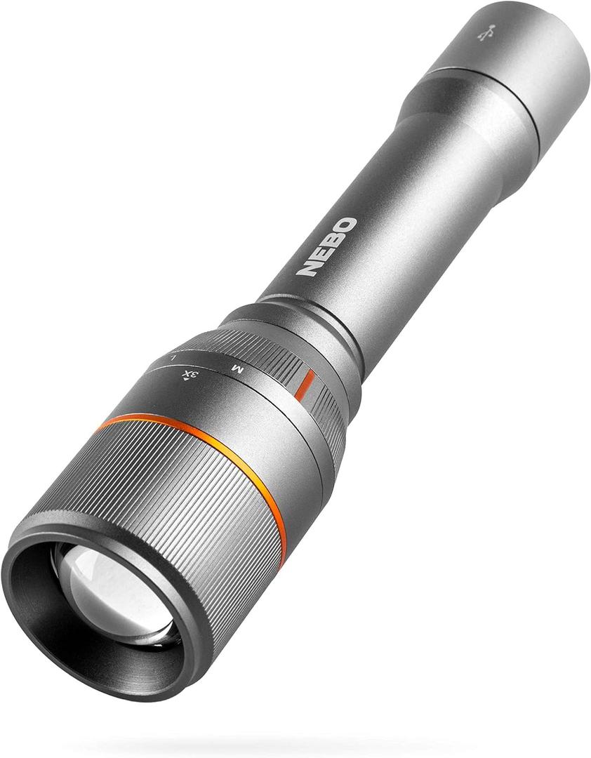 NEBO DAVINCI 3500 Flashlight | 3,500 Lumens, 20 Hour Run Time, Rechargeable, Waterproof Light for EDC, Hiking & Camping, Handheld Power Bank to Charge Your Phone, Includes Micro USB Charging Cable