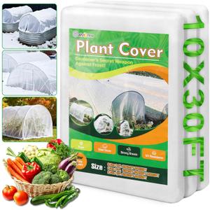 White Plant Covers Freeze Protection, 10 x 30 ft - 1.5 oz/yd Frost Cloths for Outdoor Plants, Tree Covers Freeze Protection, Winter Garden Blanket, Sun Cover for Plants for Greenhouse, Vegetables