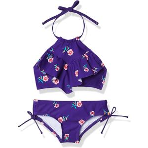 Kanu Surf Girls Morgan Ruffle Halter Bikini 2-Piece Swimsuit