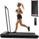 Walking Pad with Handle Bar, 2.5HP Treadmill with Handle, Portable Under Desk Treadmill for Home Office Use, Adjustable Incline, Large LED Display, Remote Control, Orange
