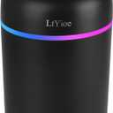 LtYioe Humidifier Portable Mini Humidifiers for Bedroom, Personal Desktop Cool Mist Air Humidifier with Colorful Night Light, 2 Mist Modes & Auto ShutOff, Super Quiet for Car Office Home (Black)