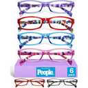 Gaoye 1.0 Reading Glasses for Women, 6 pack Fashion Readers for Women Spring Hinge Eye Glasses, Blue Light Reading Glasses