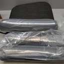 AAAAAcessories D-Shaped Chair Cushions, 2" Thick Dining Chair Pads with Ties and Removable, Machine-Washable Cover, 17" x 16", Set of 4, Dark Grey