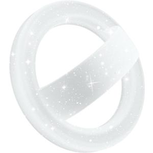 GONEZ Magnetic Phone Grip Compatible with MagSafe, Removable Silicone Loop Grip, Phone Ring Holder for Back of Phone for iPhone 17/16/15/14/13/12 Series, Glitter White