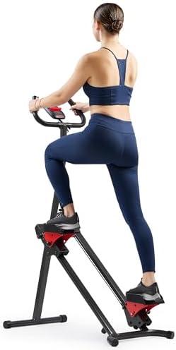 Sunny Health & Fitness Stair Stepper w/Handlebar, Extended Step Range Climber Machine for Legs, Core and Glute Workouts, Connection with Free SunnyFit® App