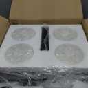 DIKAIDA 4-Light Bathroom Vanity Light, Modern Matte Black Wall Sconce Lighting with Clear Glass Shade, Bathroom Lighting Fixtures Over Mirror,Vintage Wall Mounted Lamps for Mirror Bedroom,Living Room