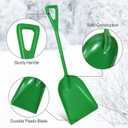 Frienda 3 Pcs Plastic Snow Shovel Large Scoop Shovel, Green