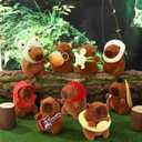 9 Piece Capybara Plush Keychain Set, Cute Animal Keychains Outfits for Backpack Gifts