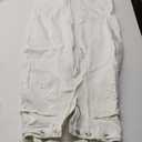 CHARTOU Women's Cargo Drawstring Barrel Jeans Wide Leg Mid Waist Denim Pants Loose Y2K Boyfriend Jeans Baggy (Medium,White)