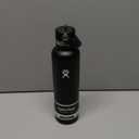 Hydro Flask Water Bottle - Insulated Stainless Steel - Wide Mouth Flex Chug Lid, Non Spill, Leakproof in 24 Oz Black