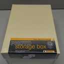 Lineco Photo Storage Box, Holds 1000 3x5 or 4x6 Pictures, Removable Lid, with 12 4"x6" Photograph Envelopes, Color: Tan
