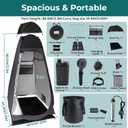 Portable Camping Shower Kit Upgraded Pop Up Privacy Tent with 1500W Heater
