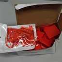 Qunclay 30 Pieces Mini Graduation Cap Red Hats with Red Tassels Plastic Grad Cake Pops Cover Toppers for Graduation Party Decorations