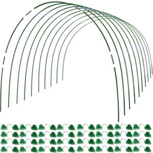 MAXPACE Greenhouse Hoops for DIY 2.7ft or Wider Grow Tunnel, Rust-Free Fiberglass Support Hoops Frame for Garden Fabric, Plant Support Garden Stakes, Gardening Supplies, 50pcs
