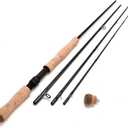 10 feet 9 inches Carbon Fiber Switch 7wt 8wt Fly Fishing Rod 4 Pieces Sections Extra Handle Freshwater Fishing Trout Lake Cork Handles