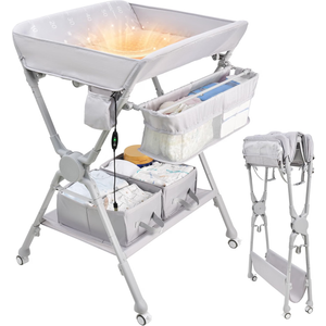 Baby Changing Table, Auto Warmer Portable Folding Changing Table