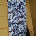 Arden Indoor/Outdoor Plush Modern Tufted Adirondack Cushion, 2-Pack, 21.5 x 19, Water Repellent, Rain Proof, Fade Resistant Cushion for Rocking Chair Or Adirondack Blue Garden Floral