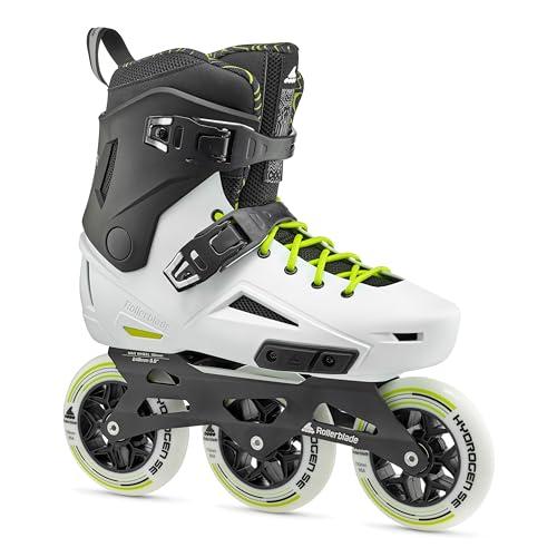 Rollerblade Lightning 110 Inline Skates for Men, Urban Inline Skates, White/Black, 45.5/46