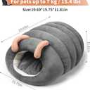 Indoor Cat Bed - Cat Cave Bed, Warm and Soft Plush, Cat Hideout, Cartoon Caterpillar Design, Thickened and Insulating, Foldable for Easy Storage, Suitable for Cats, 7Kg/15.4 Lbs